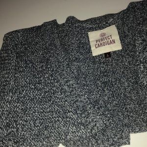 Navy blue and white boyfriend cardigan